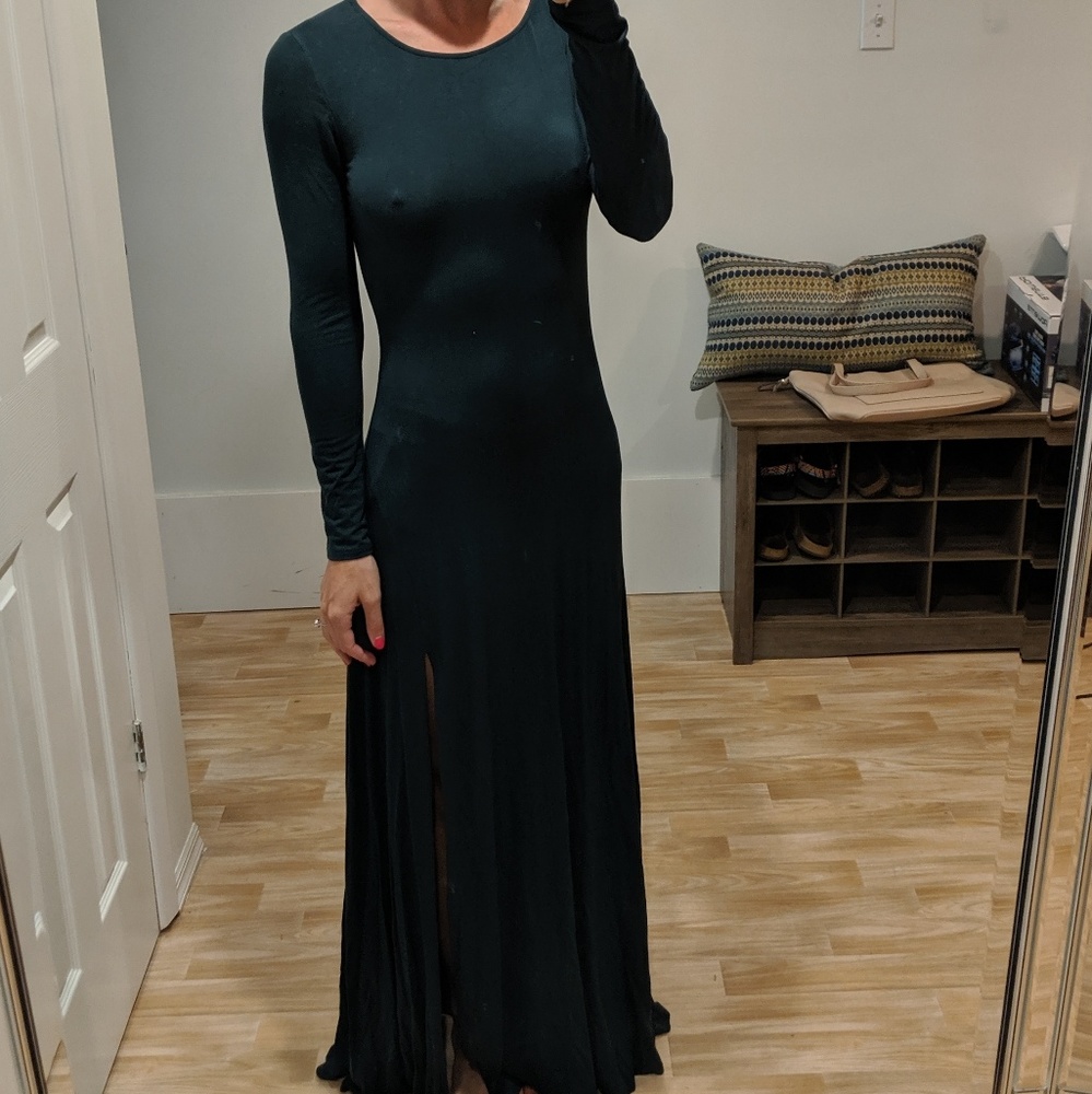 Hunter Green Long-seleve Dress